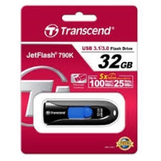 Transcend JetFlash 790 Chiavetta USB 3.1, 32GB, Gen 1 in CL Store - Battipaglia, commercioVirtuoso.it