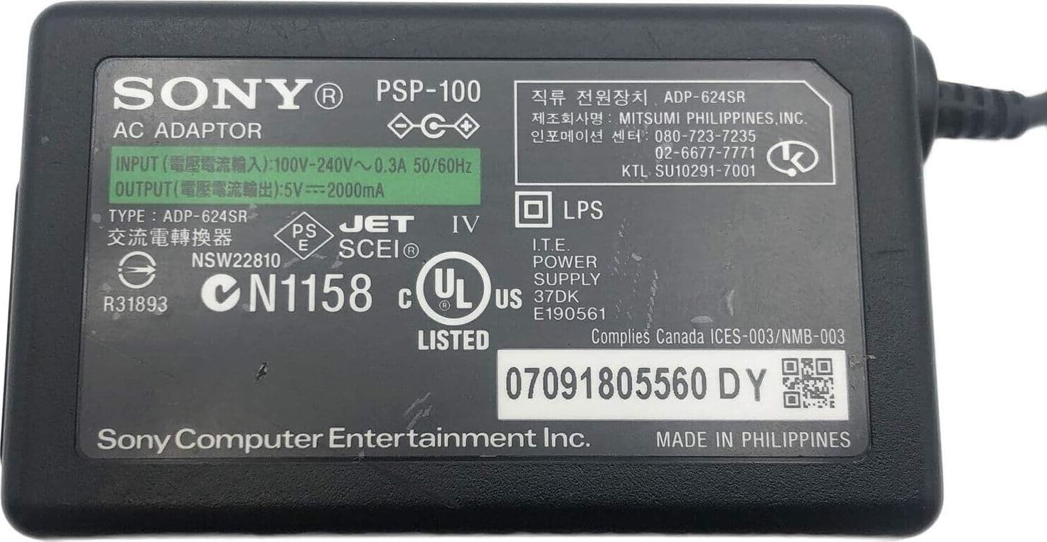 Alimentatore Caricabatterie adattatore ORIGINALE CA OEM Sony Playstation PSP-100 in Kit di batterie e caricatore CL Store - Battipaglia, commercioVirtuoso.it