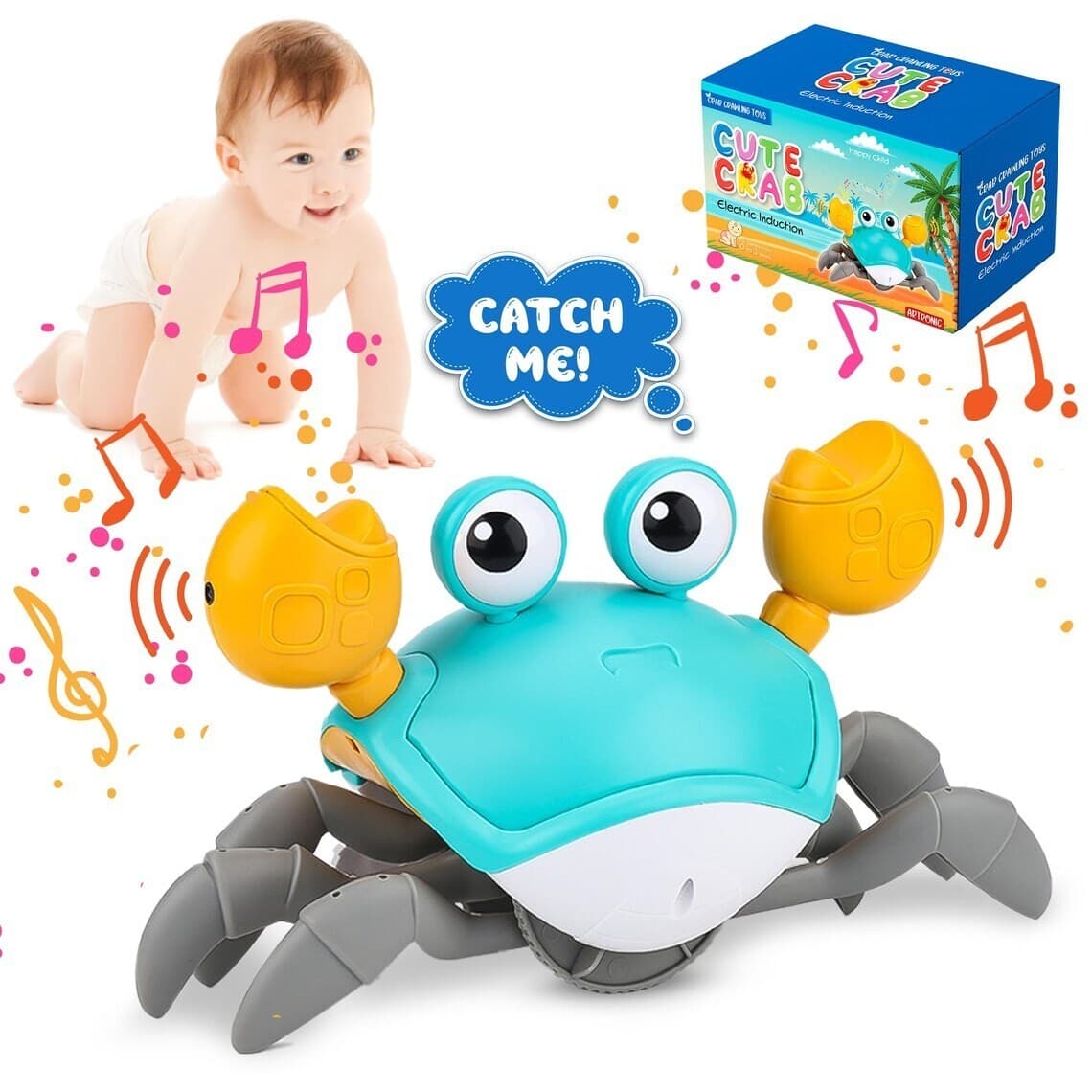 Toyzey Granchio Che Cammina, Giocattoli Bambini 1 Anno Neonato 3-6-9 Mesi in Cubi e piramidi componibili CL Store - Battipaglia, commercioVirtuoso.it