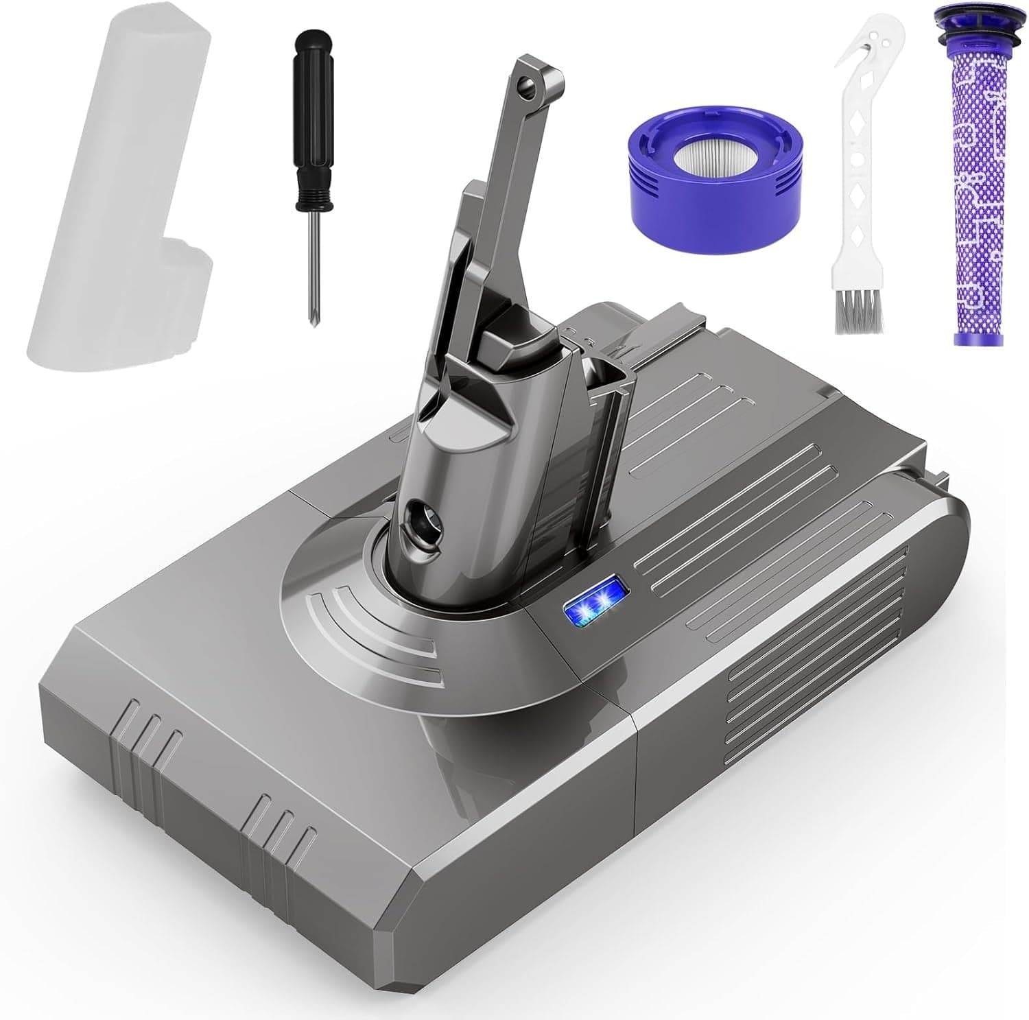 Batteria di ricambio V8 per Dyson agli ioni di litio da 6000 mAh 21,6 V in Batterie per aspirapolvere CL Store - Battipaglia, commercioVirtuoso.it