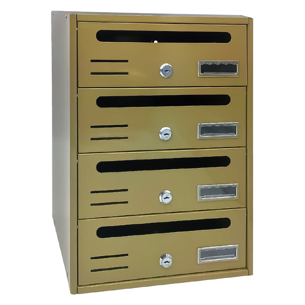 Cassetta Postale 4 Posti - Bronzo - Cm. 30,2X17,5X H. 42,5 - Kasart in Cassette postali con fissaggio a parete BricoGo - Marano di Napoli, commercioVirtuoso.it