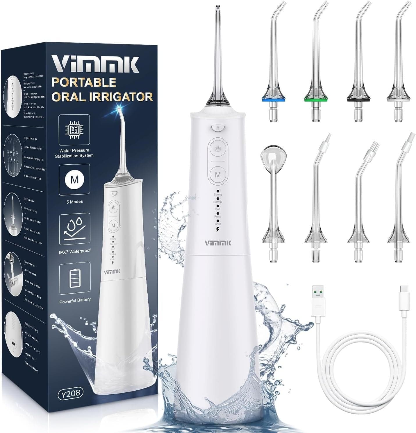 Idropulsore dentale con irrigatore orale ricaricabile IPX7 impermeabile in Idropulsori e fili interdentali elettrici CL Store - Battipaglia, commercioVirtuoso.it