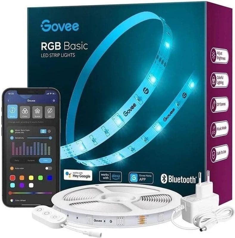 Govee H615A Striscia LED 5m Striscia LED Wi-Fi RGB Wi-Fi Red Strip Lights in Nastri LED CL Store - Battipaglia, commercioVirtuoso.it