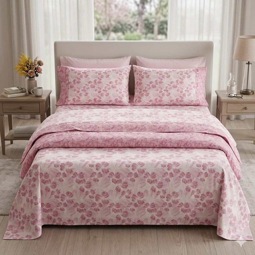 Completo Lenzuola Antica Tessitura Italiana Petunia Matrimoniale Cotone in Autocategorizzazione The King Luxury - San Marcellino, commercioVirtuoso.it