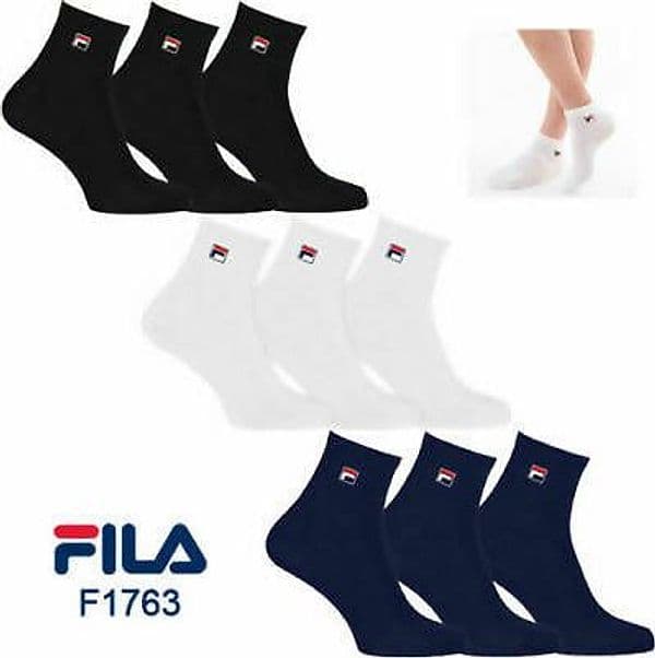 6x Calzino Uomo Fila in Cotone Elasticizzato 6 Paia Nero Bianco E Blu Art.1763 in Calzini ADAMO INTIMO e CASA - Bagheria, commercioVirtuoso.it
