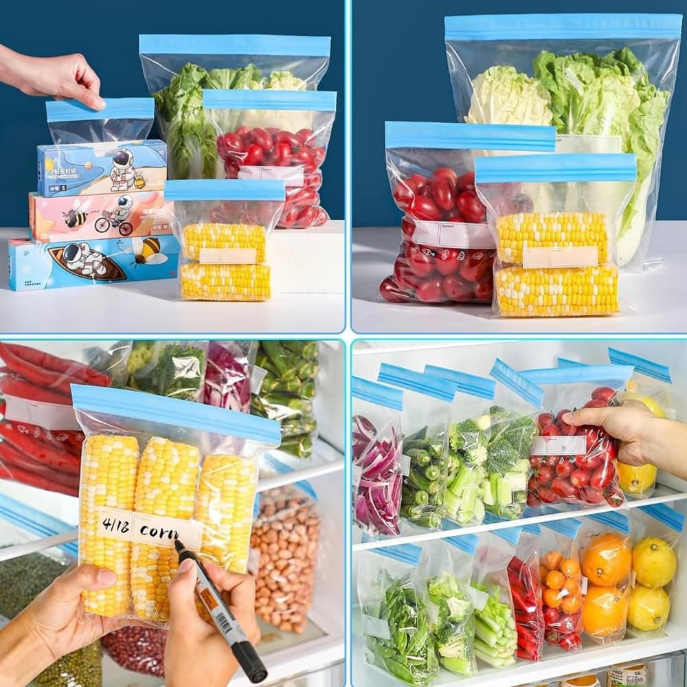 70 PZ SACCHETTI PER ALIMENTI CONGELATORE RIUTILIZZABILI CON CHIUSURA ERMETICA 3 MISURE in Contenitori e buste per tramezzini e alimenti Trade Shop italia - Napoli, commercioVirtuoso.it