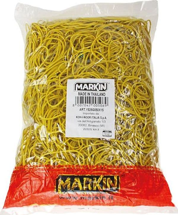 Elastico Gomma Giallo D40 Sacco Da 1Kg Markin in Elastici Il Centro - Jesi, commercioVirtuoso.it