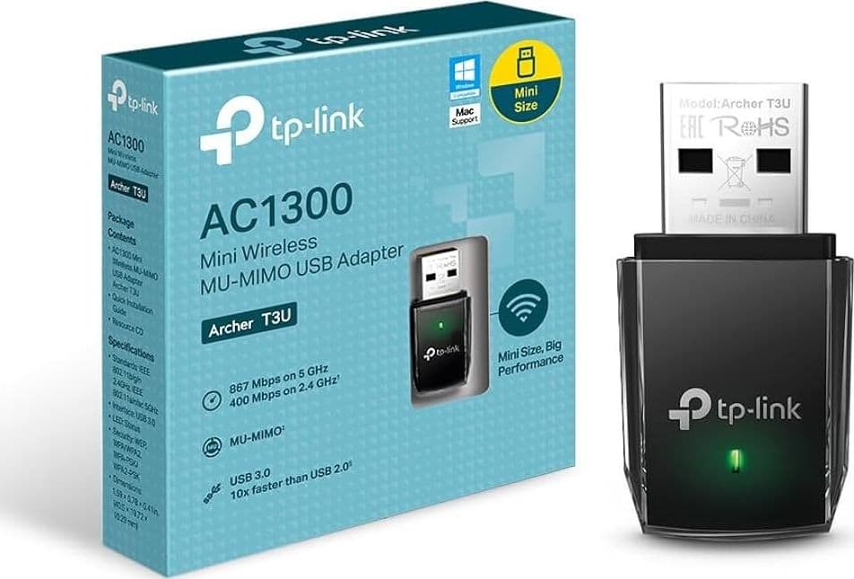 TP-Link Archer T3U 300Mbps Wireless N Mini USB 3.0 Adapter WIFI 5 in Adattatori USB wireless Innovamy.it - Milano, commercioVirtuoso.it
