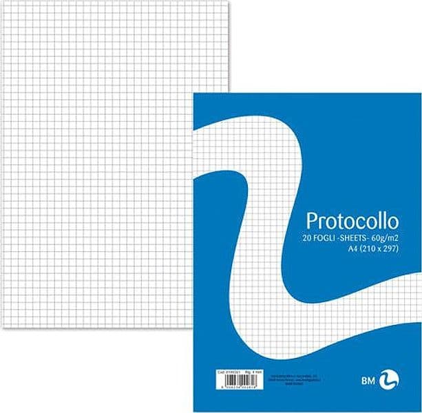 Fogli Protocollo A4 60Gr 20Fg 4Mm Bm in Rilegatrici Il Centro - Jesi, commercioVirtuoso.it