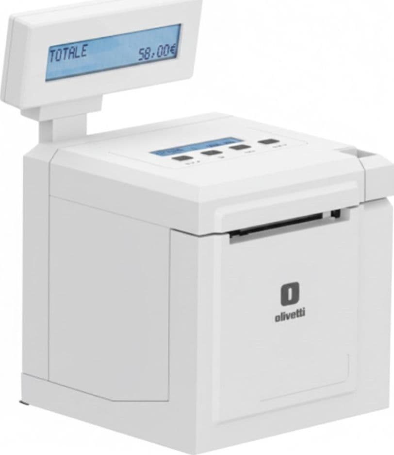 Stampante Fiscale RT Olivetti PrintO Bianca + 1 anno Licenza AIR + Display Cliente in Stampanti etichette termiche fisse Innovamy.it - Milano, commercioVirtuoso.it