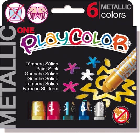 Tempera Solida Playcolor 6 Colori Metal In Stick Da 10Gr in Colori a tempera Il Centro - Jesi, commercioVirtuoso.it