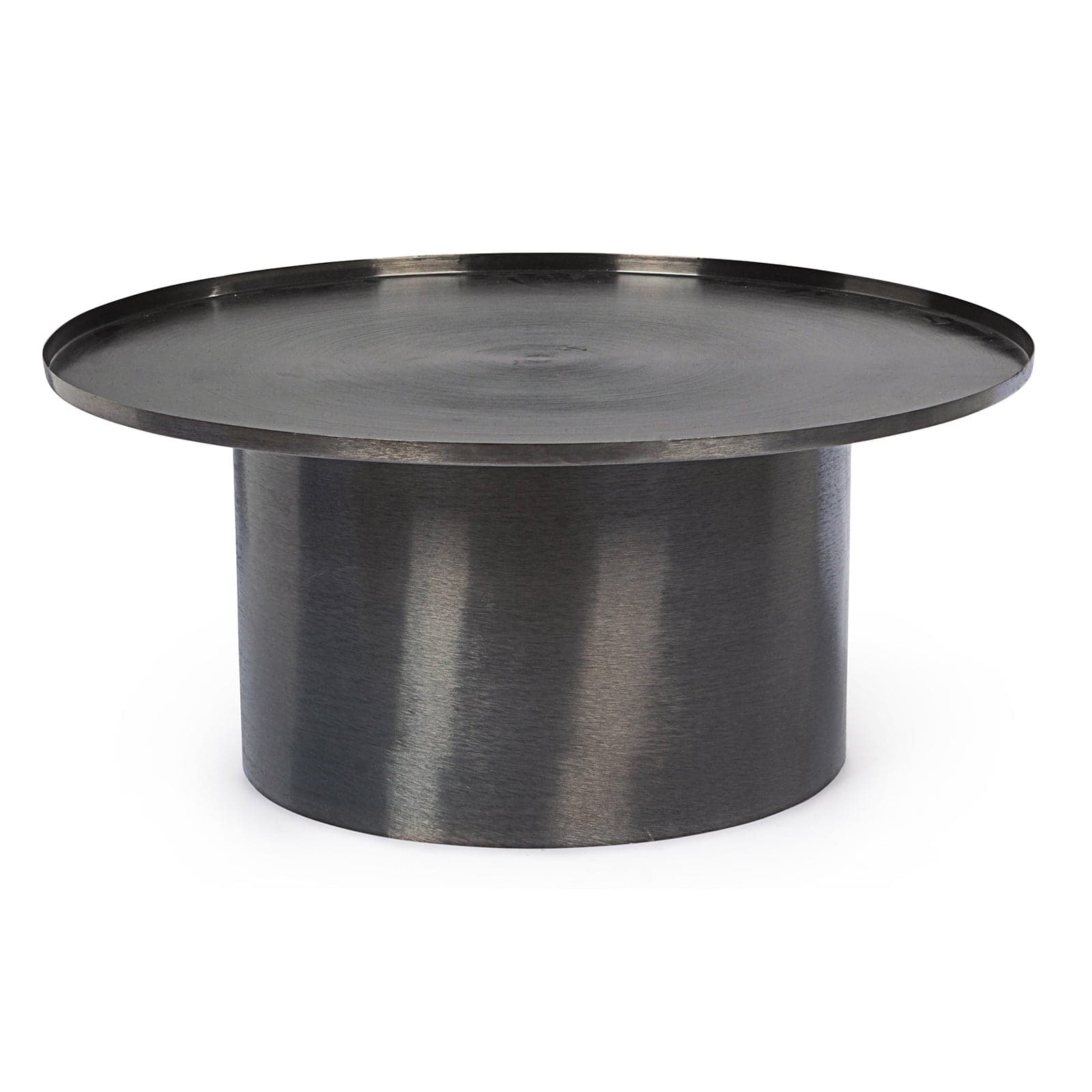 Tavolino per salotto moderno "Kalpita " Ø 80 cm in acciaio con finitura Nera in Console e tavoli da divano Decor Space - Altamura, commercioVirtuoso.it