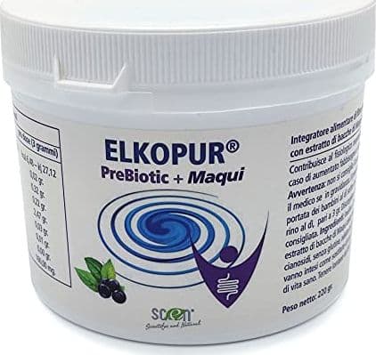 Elkopur PreBiotic + Maqui - integratore alimentare di Inulina polvere da cicoria con Maqui estratto, 220 grammi in Lactobacillus Scen Scientific and Natural - Poggibonsi, commercioVirtuoso.it