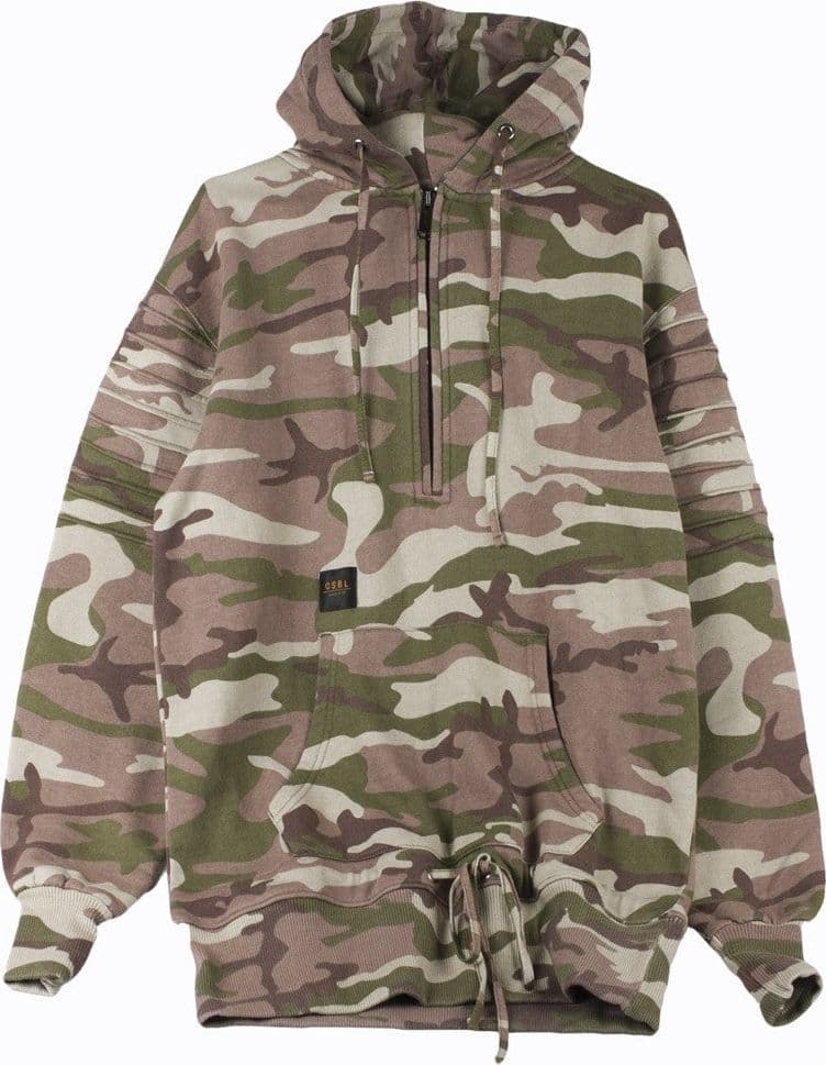 CAYLER & SONS Felpa Cappuccio Zip Uomo Pleated Loose Fit Hoody Mimetico Marrone da uomo in Felpe con cappuccio Drestige - Casamassima, commercioVirtuoso.it