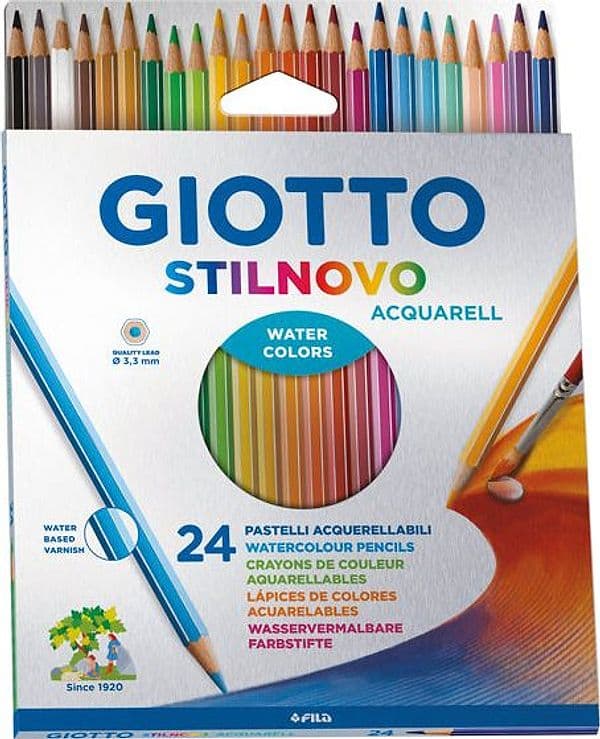 Astuccio 24 Pastelli Stilnovo Acquarell Giotto in Matite colorate Il Centro - Jesi, commercioVirtuoso.it