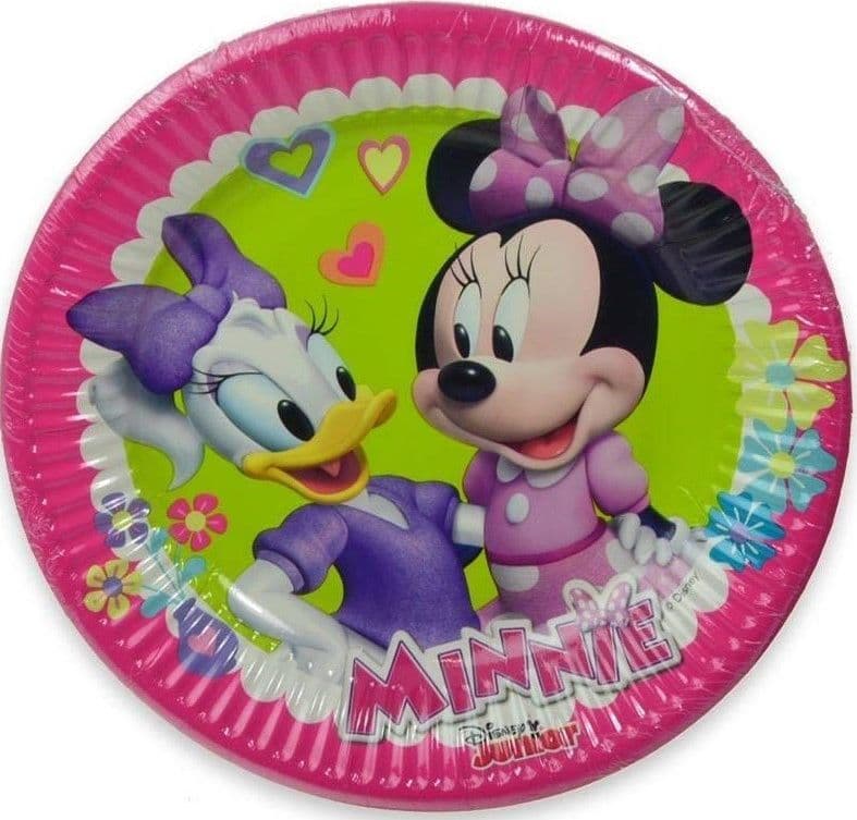 8 PEZZI PIATTI USA E GETTA PIATTO 19.5 CM MINNIE PAPERINA DISNEY LAND TOPOLINA