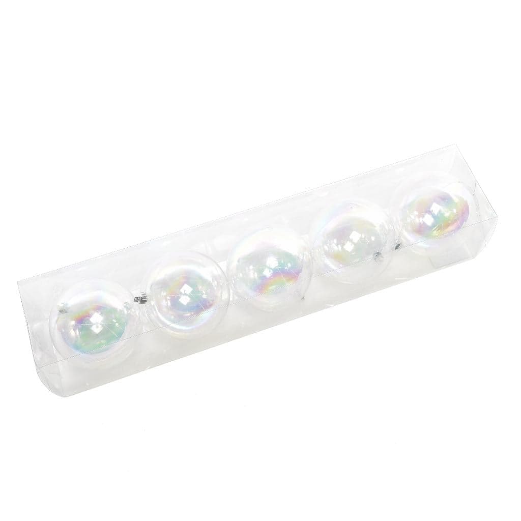 5 Palle Iridescenti Trasparenti Diametro 10cm 49x10x10cm in Palle e palline Save The Money - Rimini, commercioVirtuoso.it