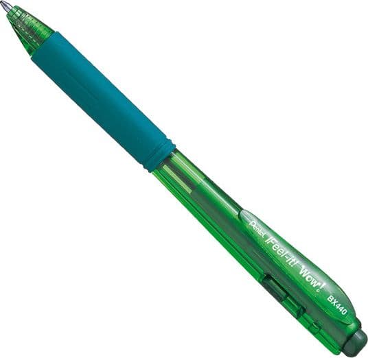 Penna Sfera A Scatto Feel It Wow Bx440 Verde 1.0Mm Pentel in Penne a sfera Il Centro - Jesi, commercioVirtuoso.it