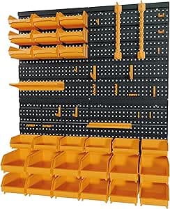 Kit 4 pannelli 323x17x385 mm + 2 supporti utensili + 2 mensole per chiavi inglesi + 38 ganci, in polipropilene in Autocategorizzazione Più Di Più Ideas - Casalnuovo di Napoli, commercioVirtuoso.it