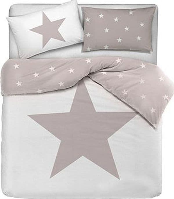 Set copripiumino federe letto 100% cotone stampa digitale STELLA ROSA/STELLINE in Set copripiumini e federe Vanita di raso - Sesto San Giovanni, commercioVirtuoso.it