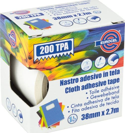 Nastro Adesivo Telato Tpa Bianco 200 38Mmx2,7Mt Eurocel in Nastro telato grigio Il Centro - Jesi, commercioVirtuoso.it