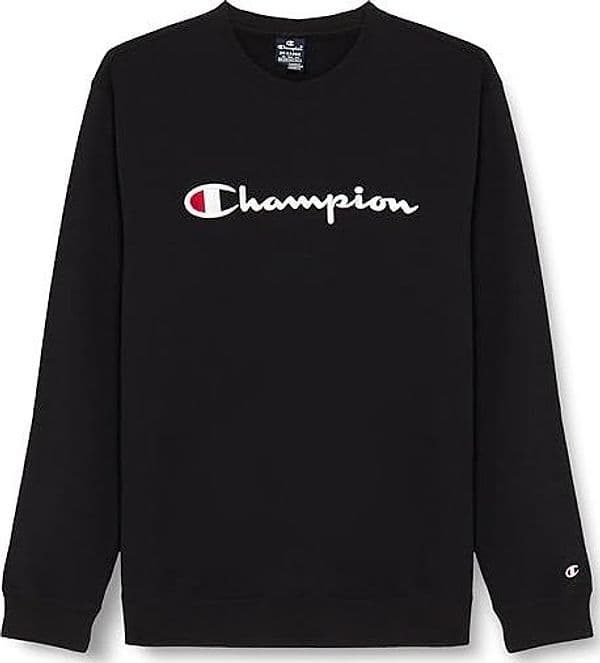 Champion Legacy Icons - Heavy Spring Terry Crewneck Felpa, Nero, Uomo in Felpe senza cappuccio 3A Moda Mare Sport - Bellaria Igea Marina, commercioVirtuoso.it