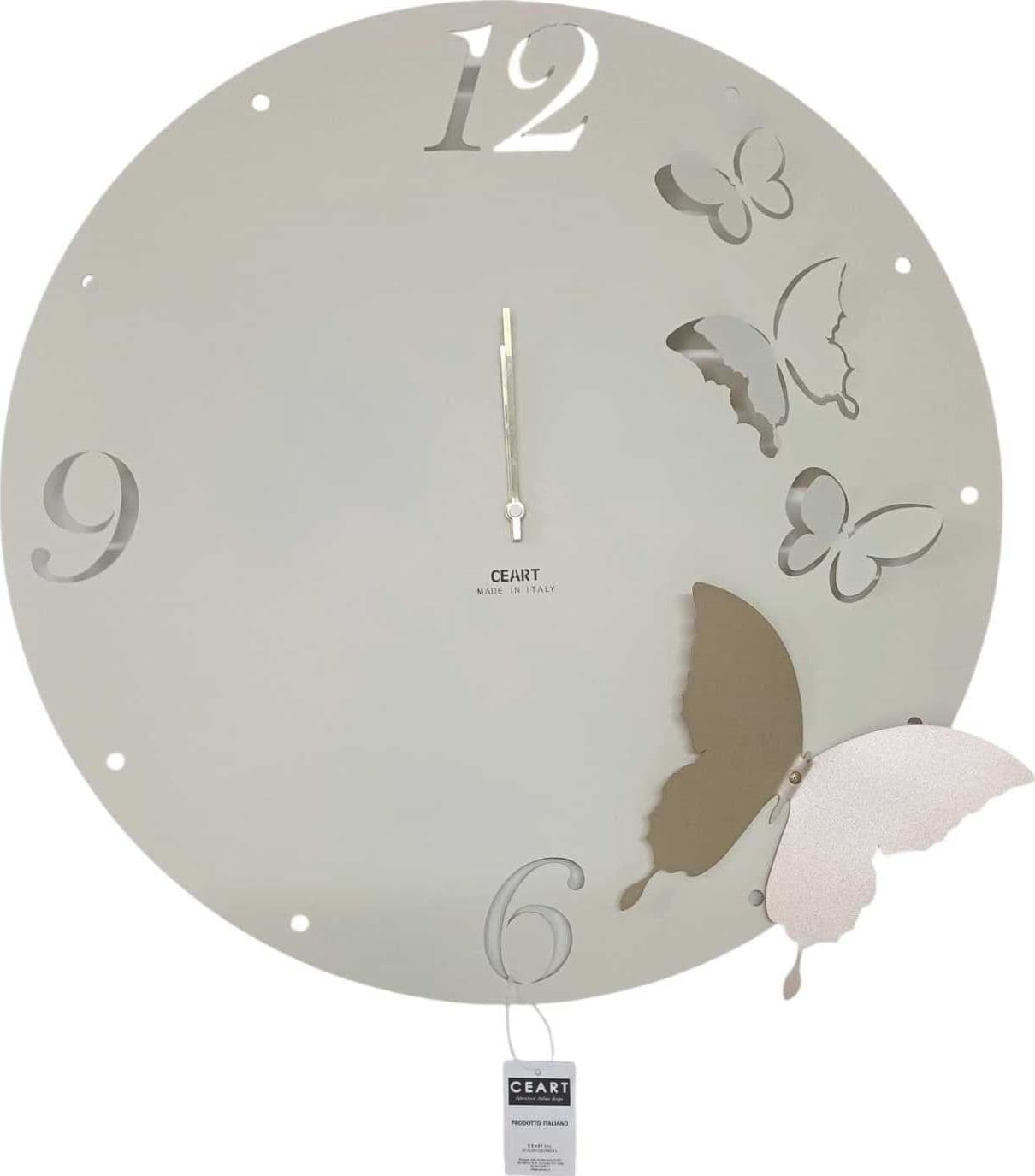 Orologio Ceart 3D Farfalle in Danza Metallo in Dipingere con i numeri The King Luxury - San Marcellino, commercioVirtuoso.it