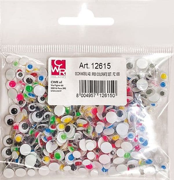 Busta 600 Pz Occhi C/Iridi In Movimento Diam. 5-7Mm Colori Assortiti Deco in Occhi Il Centro - Jesi, commercioVirtuoso.it