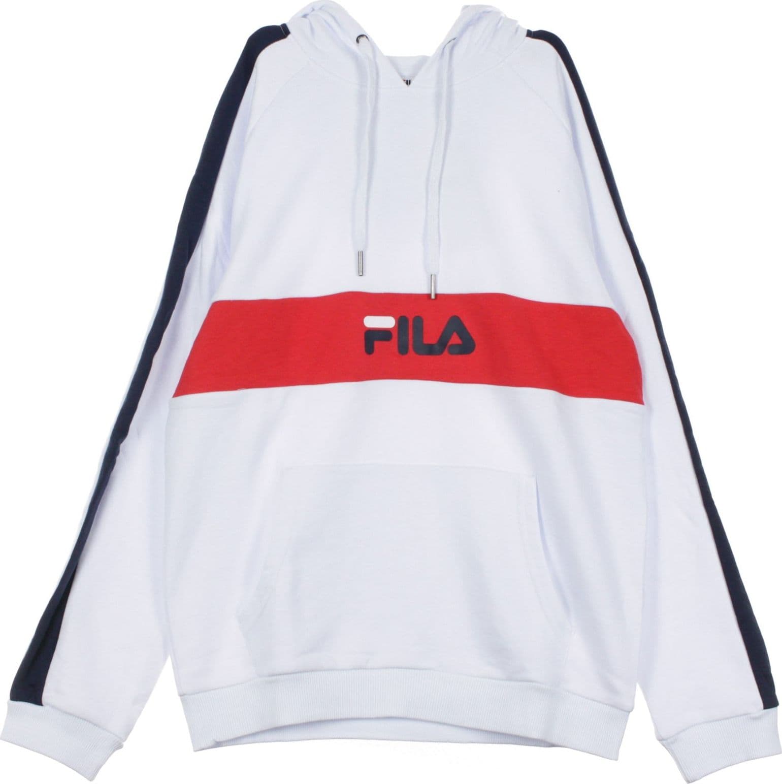FILA Felpa Leggera Cappuccio Uomo Jeremy Bright White/black Iris/true Red da uomo in Felpe senza cappuccio Drestige - Casamassima, commercioVirtuoso.it