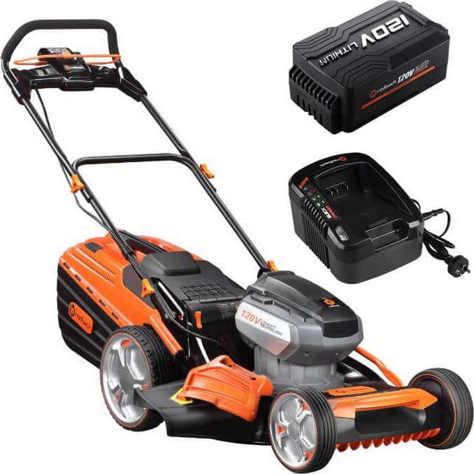 Kit rasaerba a batteria Redback 120V 48cm in Tagliaerba con lama rotante GardenStore - Novellara, commercioVirtuoso.it