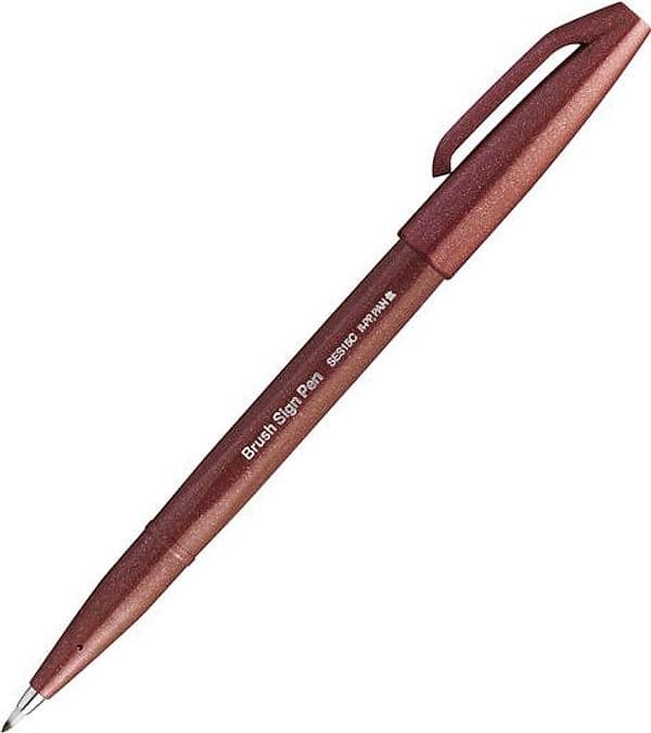 Sign Pen Brush Marrone Pentel in Penne calligrafiche Il Centro - Jesi, commercioVirtuoso.it