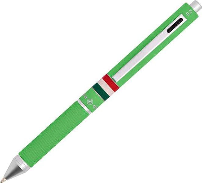Penna Sfera Scatto Multifunzione Quadra Fusto Verde Chiaro Gommato Italia Osama in Penne a sfera Il Centro - Jesi, commercioVirtuoso.it