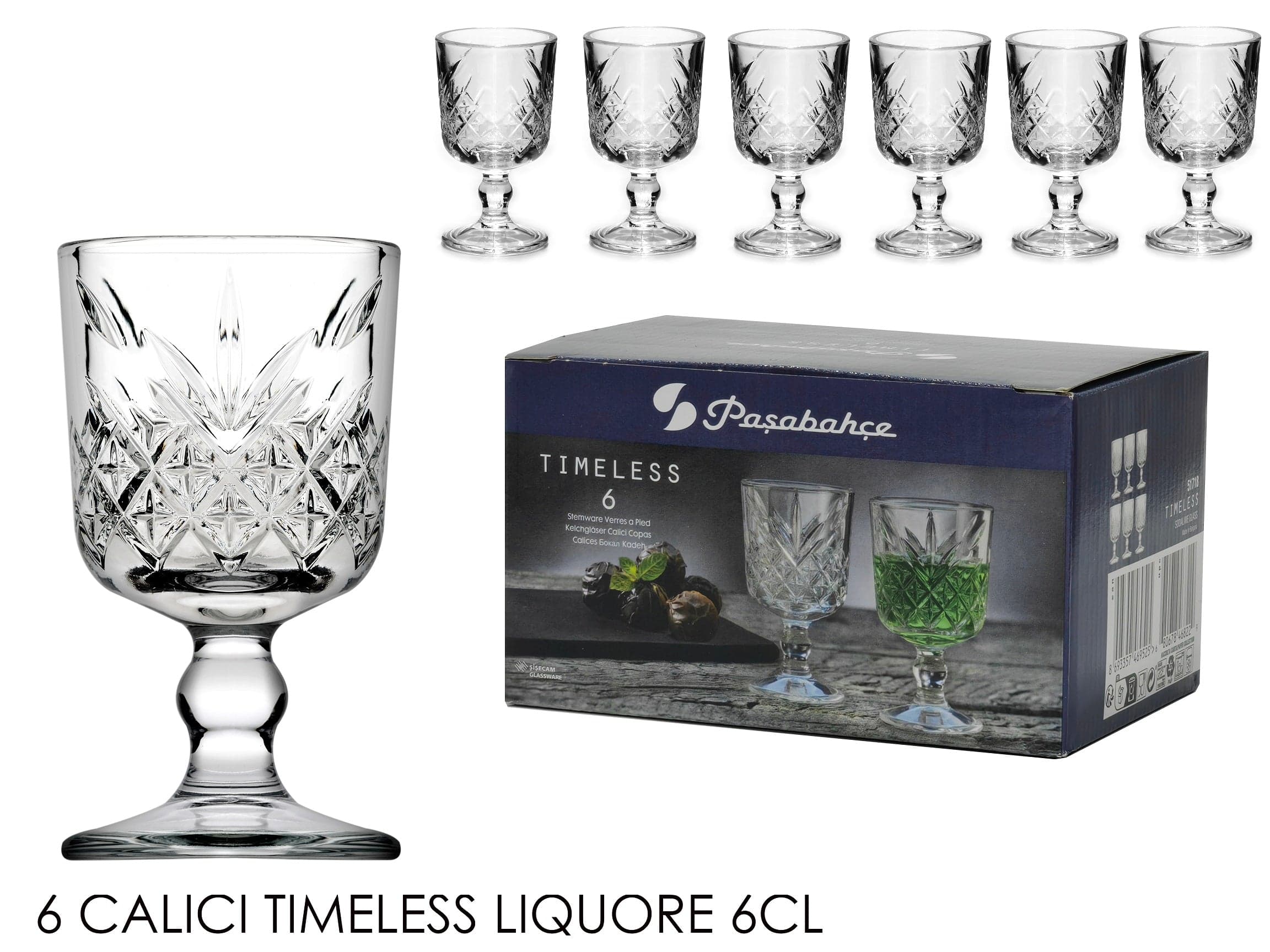Set 6 Calici Tmeless Liquore 6cl in Calici da vino Save The Money - Rimini, commercioVirtuoso.it