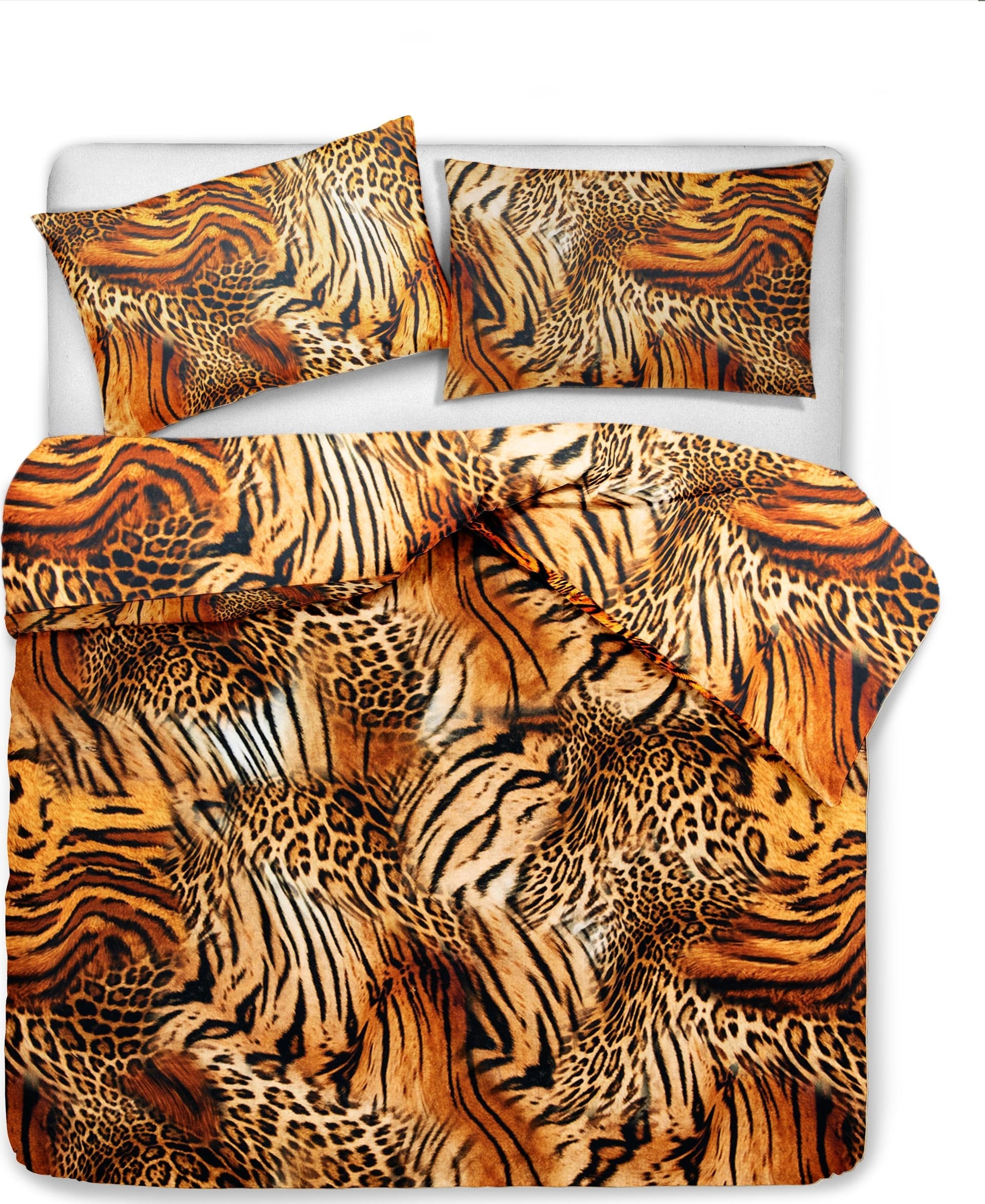 Set Copripiumino federe parure Copripiumino Stampa Digitale Cotone Made in Italy LEOPARDO in Set copripiumini e federe Vanita di raso - Sesto San Giovanni, commercioVirtuoso.it