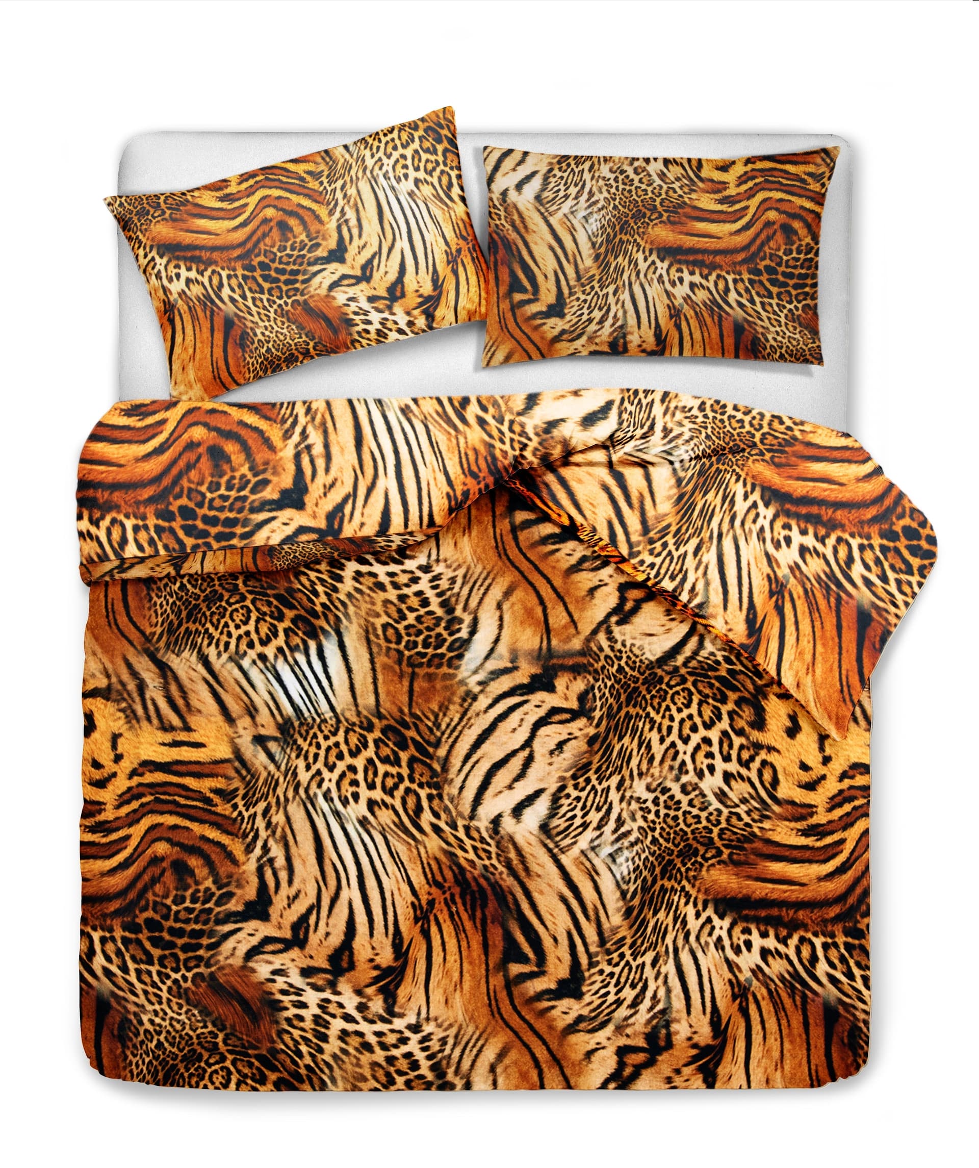 Set Copripiumino federe parure Copripiumino Stampa Digitale Cotone Made in Italy LEOPARDO in Set copripiumini e federe Vanita di raso - Sesto San Giovanni, commercioVirtuoso.it