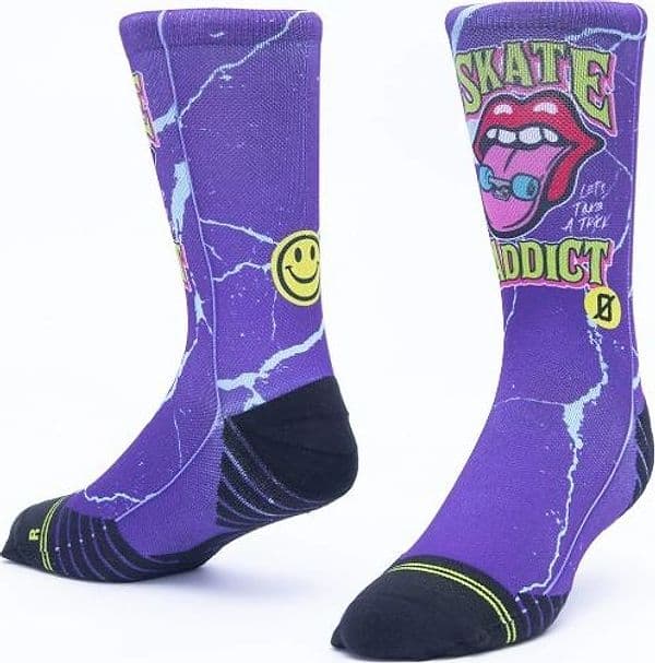 Calzini unisex Scrimmage Everyday Skate Addict Purple in Calze sportive 3A Moda Mare Sport - Bellaria Igea Marina, commercioVirtuoso.it