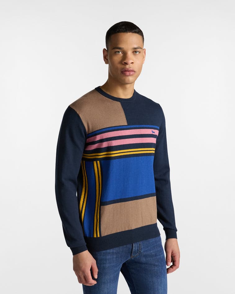 Harmont&blaine pullover uomo blu navy da uomo in Maglioni Drestige - Casamassima, commercioVirtuoso.it