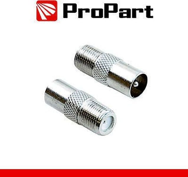 Adattatore antenna TV Spina TV 9.5mm - Presa F SAT Presa F metallic