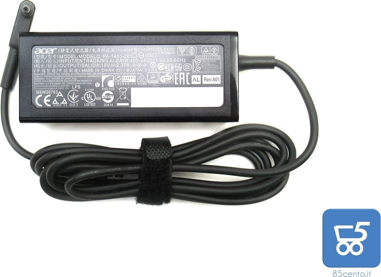 Alimentatore Originale ACER 19V 2,37A 45 W per Notebook connettore 3x1mm in 85cento.it - Potenza, commercioVirtuoso.it