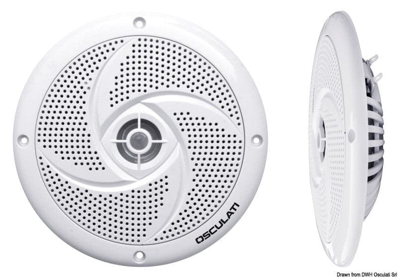 Altoparlanti Stereo Ultra Piatte 5,25" Doppio Cono Colore Bianco Mm 162.5 Pot. W. 2X40