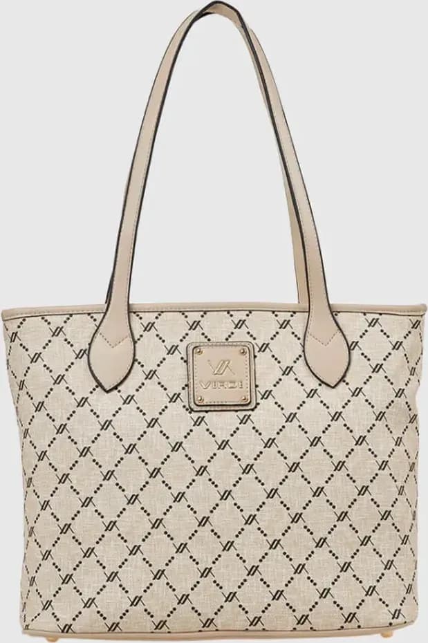 Borsa a spalla in ecopelle stampa logo | Verde Fashion in Borse a spalla You Store - Messina, commercioVirtuoso.it