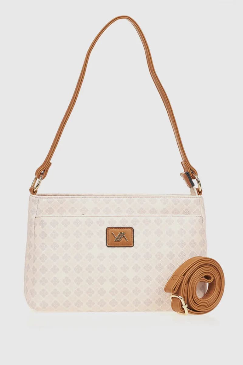 Borsa a spalla in ecopelle stampa mosaico | Verde Fashion