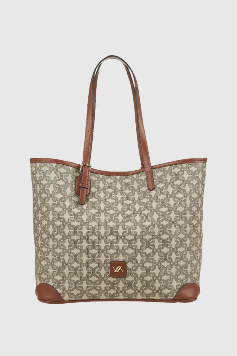 Borsa a spalla con sacca stampa geometrica | Verde Fashion in Borse a spalla You Store - Messina, commercioVirtuoso.it