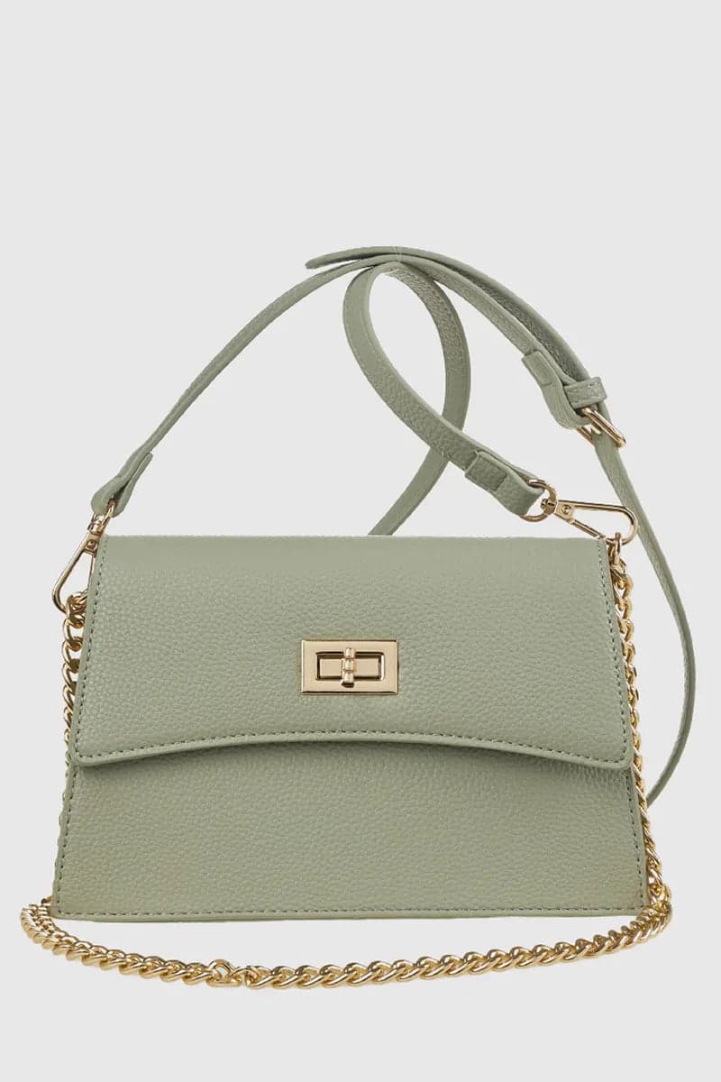 Borsa a tracolla in ecopelle con patta | Verde Fashion in Borse a tracolla You Store - Messina, commercioVirtuoso.it