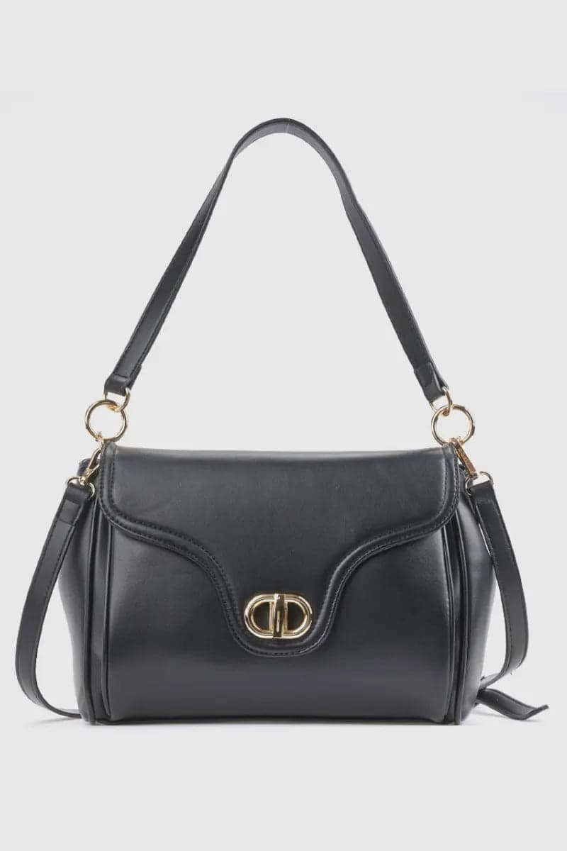 Borsa a spalla in ecopelle con patta | Verde Fashion in Borse a spalla You Store - Messina, commercioVirtuoso.it