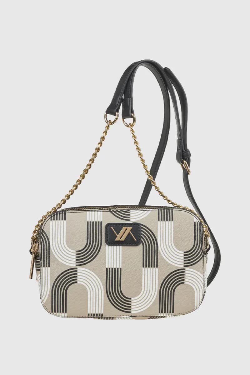 Camera bag in ecopelle stampa geometrica | Verde Fashion in Borse a tracolla You Store - Messina, commercioVirtuoso.it