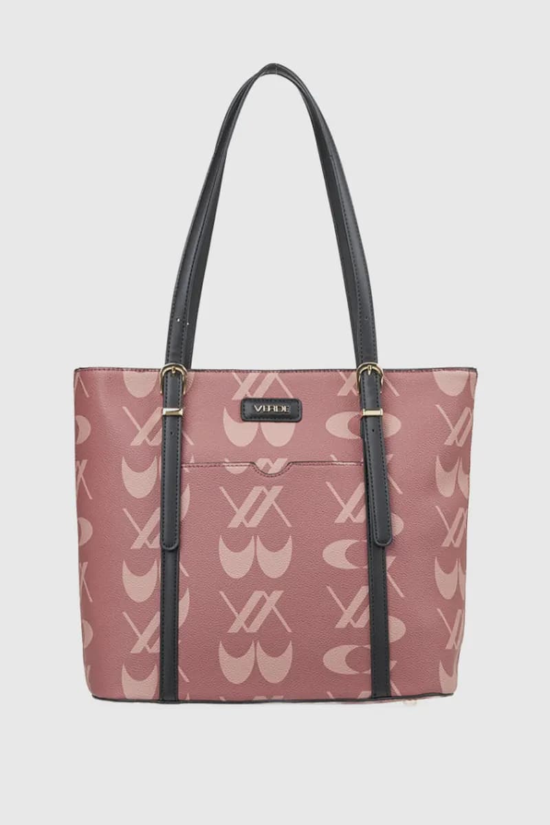 Borsa a spalla in ecopelle stampa logo | Verde Fashion in Borse a spalla You Store - Messina, commercioVirtuoso.it