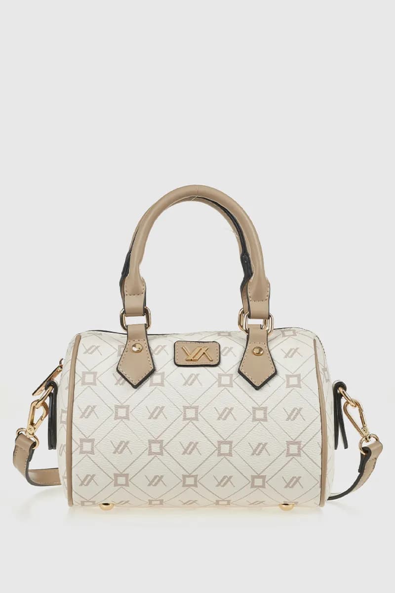Borsa bauletto in ecopelle stampa logo | Verde Fashion in Pochette e Clutch You Store - Messina, commercioVirtuoso.it