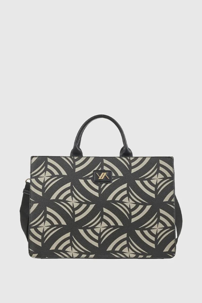 Borsa tote in ecopelle stampa geometrica | Verde Fashion in Borse Tote You Store - Messina, commercioVirtuoso.it