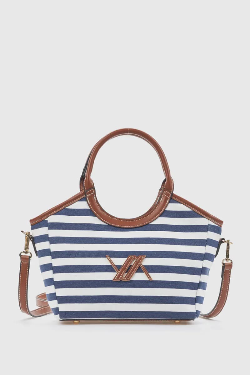 Borsa a tracolla in tessuto a righe | Verde Fashion in Borse a tracolla You Store - Messina, commercioVirtuoso.it